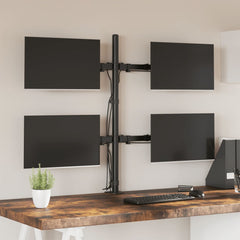 vidaXL Monitor Mount Black Steel VESA 75/100 mm 1