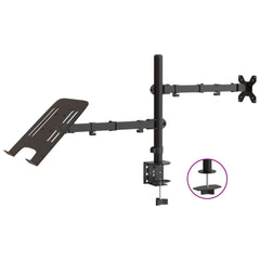 vidaXL Monitor Mount Black Steel VESA 75/100 mm 2