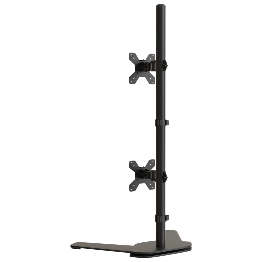vidaXL Dual Monitor Stand Black Steel VESA 75/100 mm 5