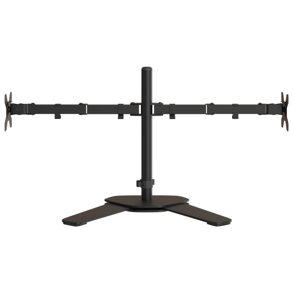 vidaXL Dual Monitor Stand Black Steel VESA 75/100 mm 4