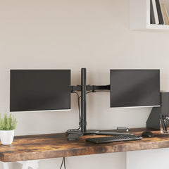 vidaXL Dual Monitor Stand Black Steel VESA 75/100 mm 1