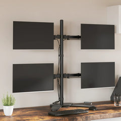 vidaXL Monitor Mount Black Steel VESA 75/100 mm 1