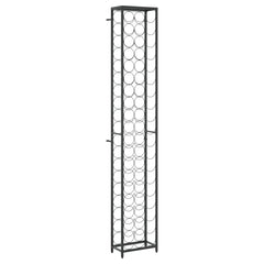 vidaXL Wine Rack for 57 Bottles Black 34x18x200 cm Wrought Iron 2