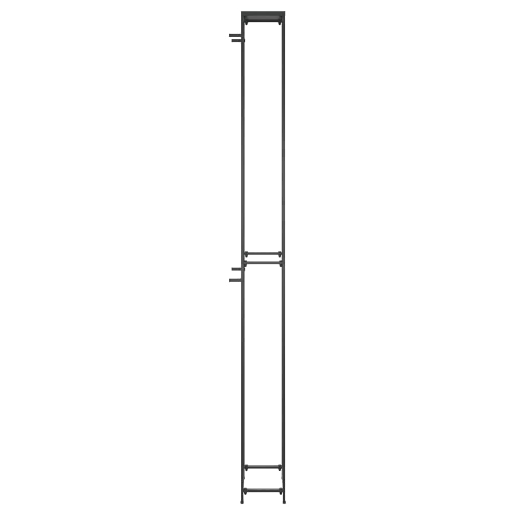 vidaXL Wine Rack for 57 Bottles Black 34x18x200 cm Wrought Iron 4