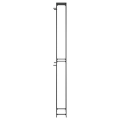 vidaXL Wine Rack for 57 Bottles Black 34x18x200 cm Wrought Iron 4