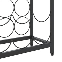 vidaXL Wine Rack for 57 Bottles Black 34x18x200 cm Wrought Iron 6