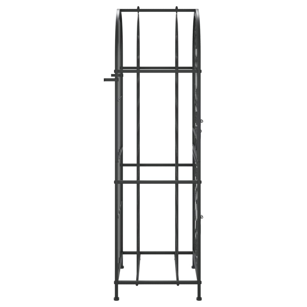 vidaXL Wine Rack for 41 Bottles Black 45x36x120 cm Wrought Iron 4