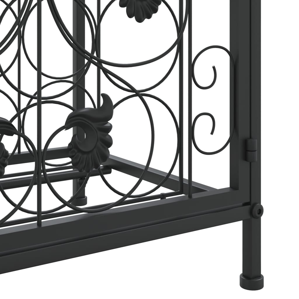 vidaXL Wine Rack for 41 Bottles Black 45x36x120 cm Wrought Iron 6