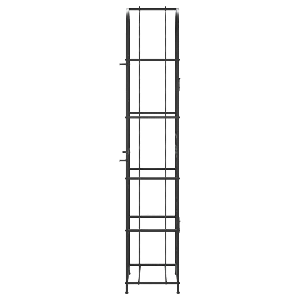 vidaXL Wine Rack for 73 Bottles Black 45x36x200 cm Wrought Iron 4