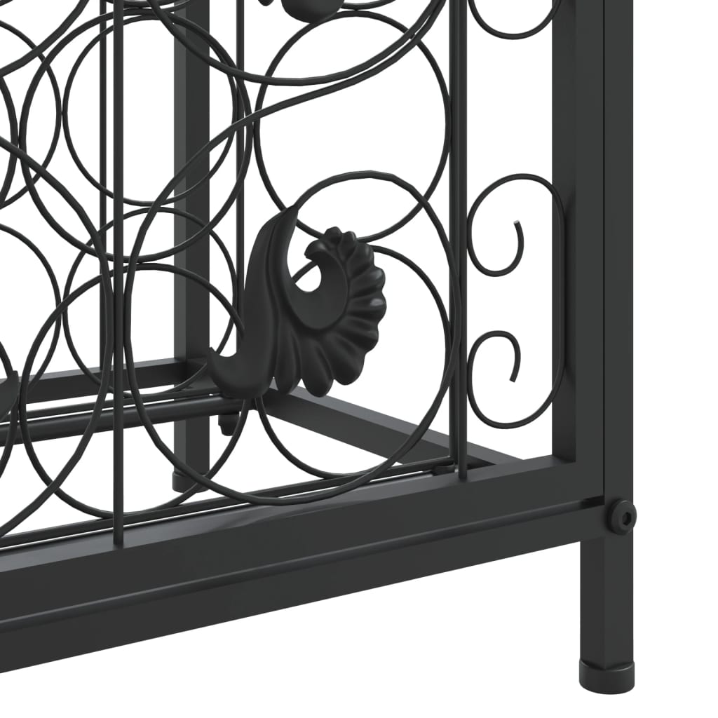 vidaXL Wine Rack for 73 Bottles Black 45x36x200 cm Wrought Iron 6