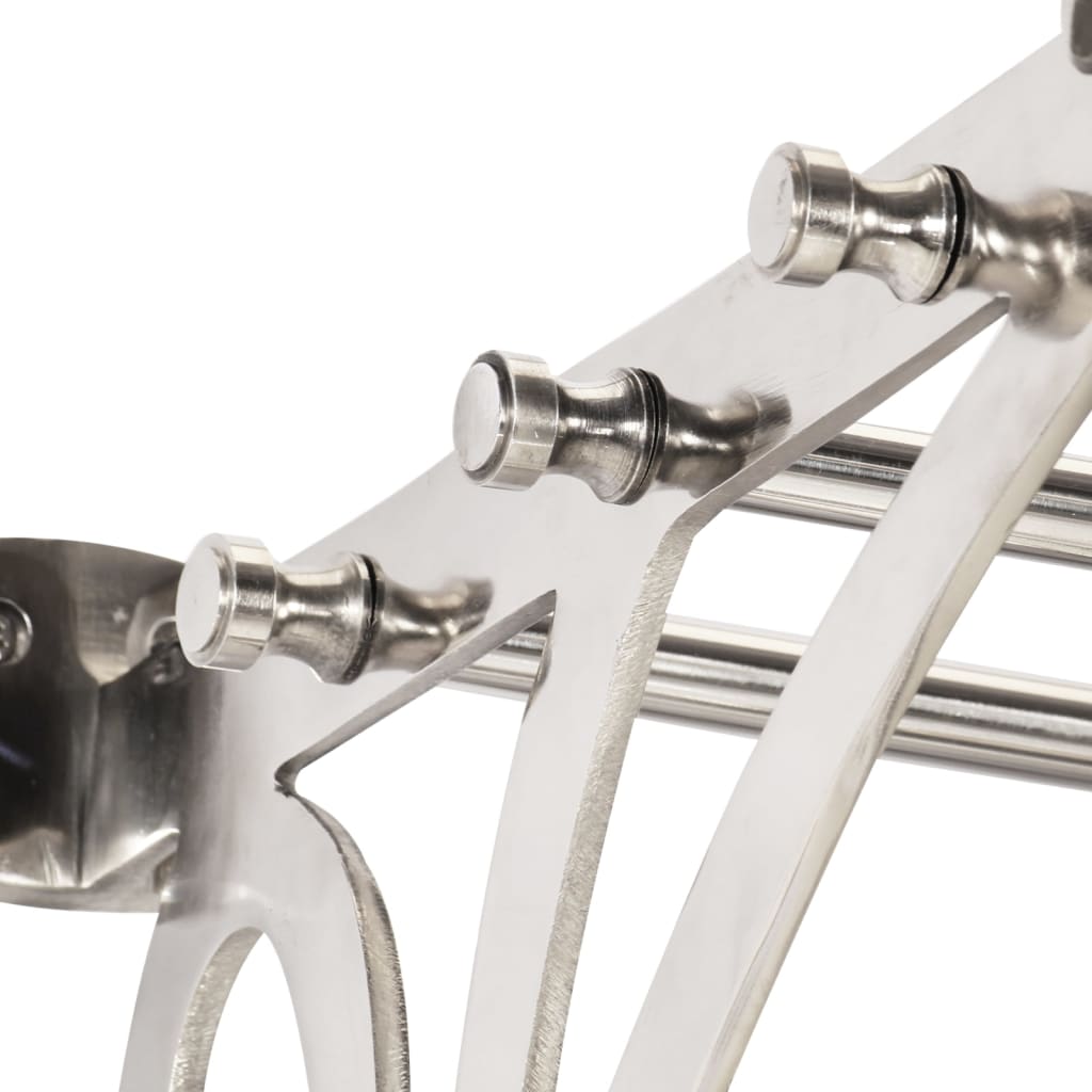 Luggage Rack with Coat Hangers & Mirror Wall Mounted Aluminium 81 cm 60 cm