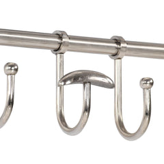 Luggage Rack with Coat Hangers & Mirror Wall Mounted Aluminium 81 cm 60 cm
