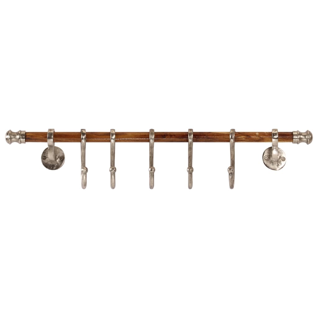 vidaXL Coat Rack Wall Mounted 75x15 cm Aluminium 2
