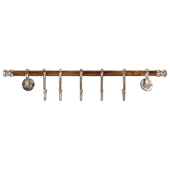vidaXL Coat Rack Wall Mounted 75x15 cm Aluminium 2