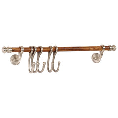 vidaXL Coat Rack Wall Mounted 75x15 cm Aluminium 3