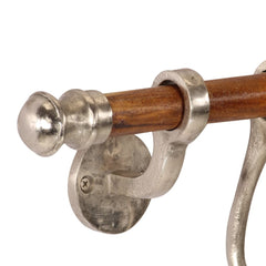 vidaXL Coat Rack Wall Mounted 75x15 cm Aluminium 4