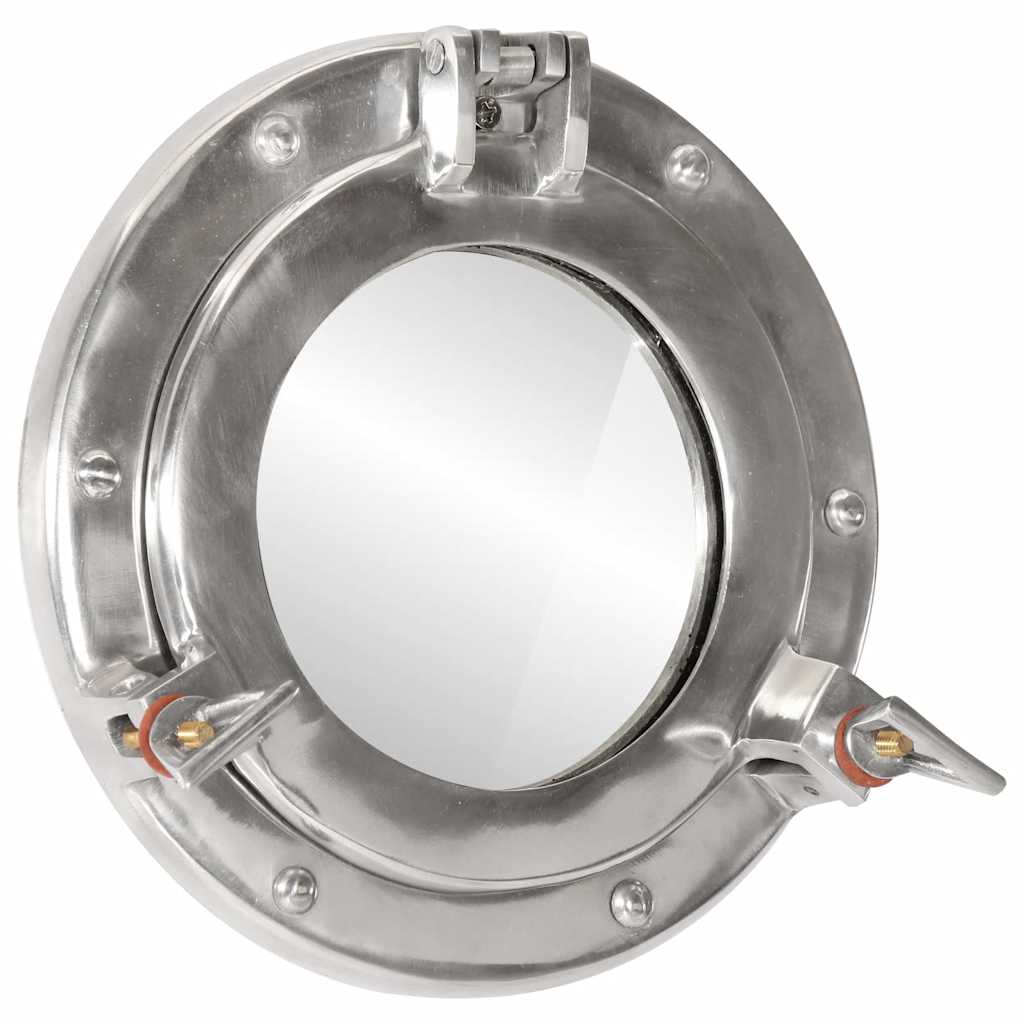 vidaXL Porthole Mirror Wall Hanging Ø23 cm Aluminium and Glass 1