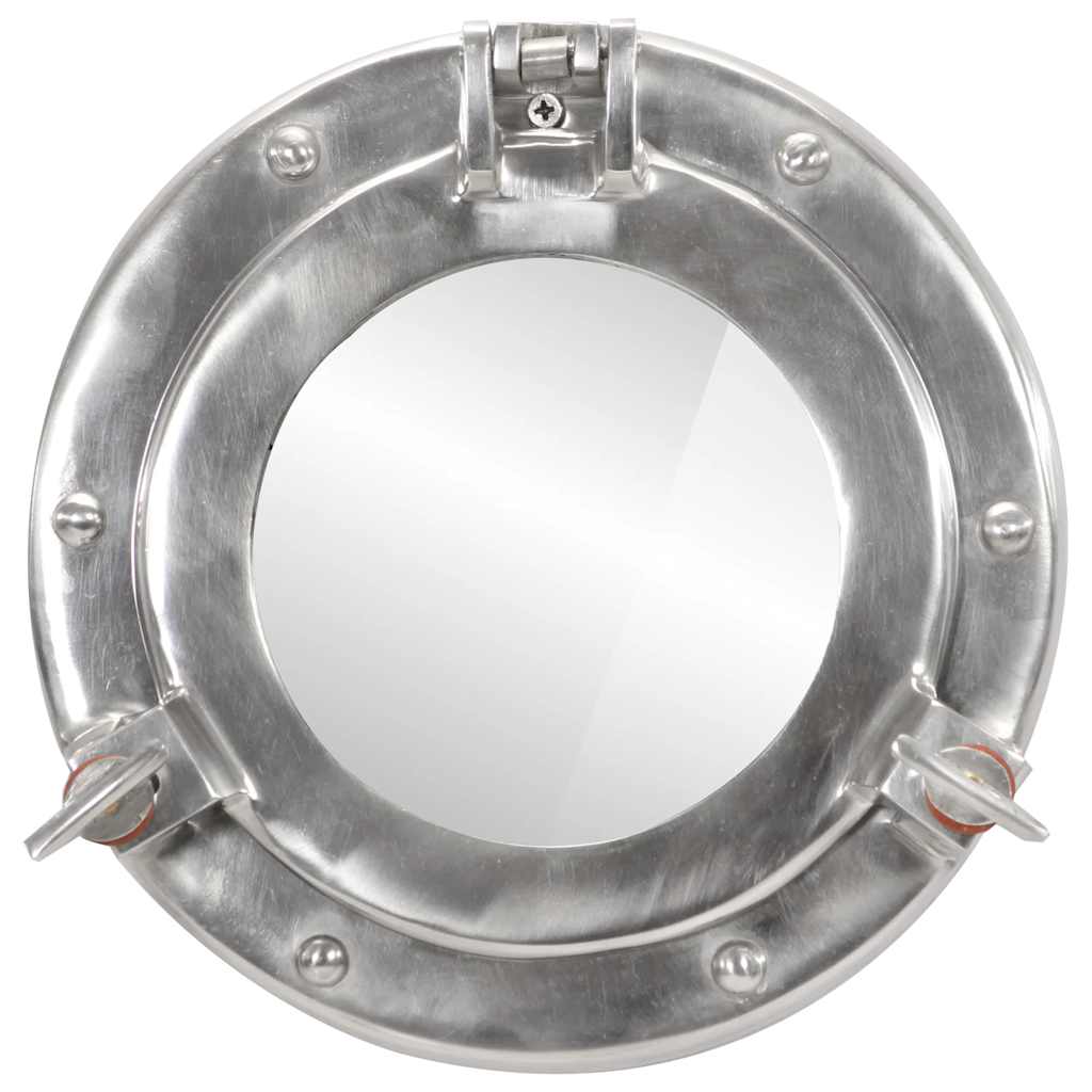 vidaXL Porthole Mirror Wall Hanging Ø23 cm Aluminium and Glass 2