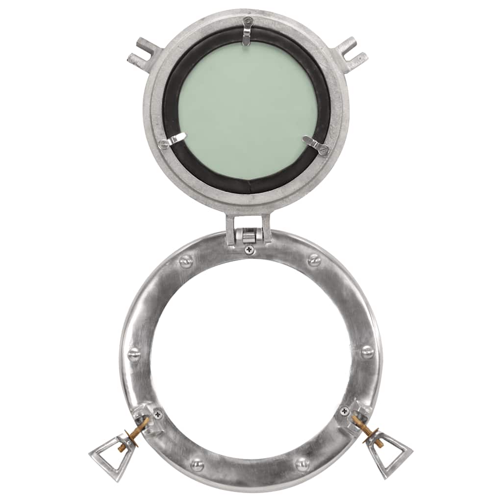vidaXL Porthole Mirror Wall Hanging Ø23 cm Aluminium and Glass 4