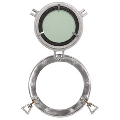 vidaXL Porthole Mirror Wall Hanging Ø23 cm Aluminium and Glass 4