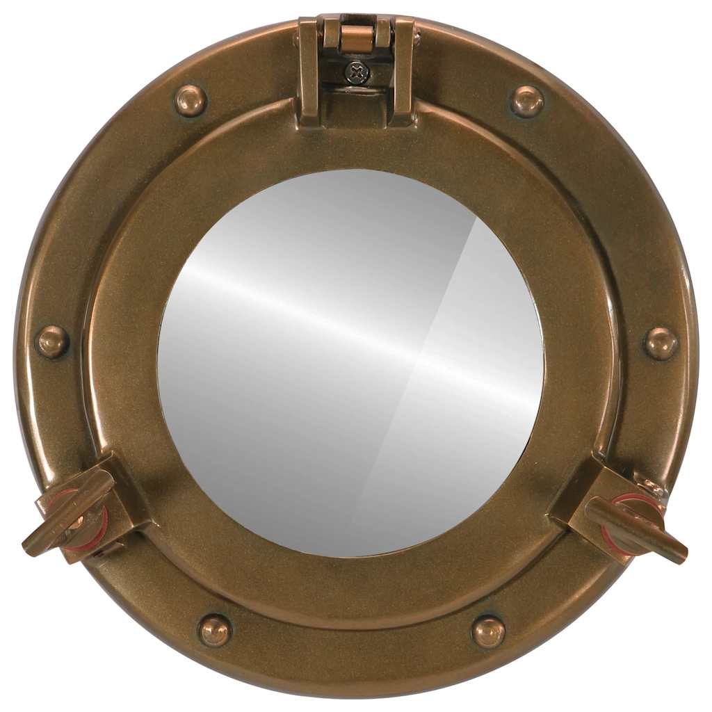 vidaXL Porthole Mirror Wall Hanging Ø23 cm Aluminium and Glass 2
