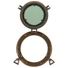 vidaXL Porthole Mirror Wall Hanging Ø23 cm Aluminium and Glass 4
