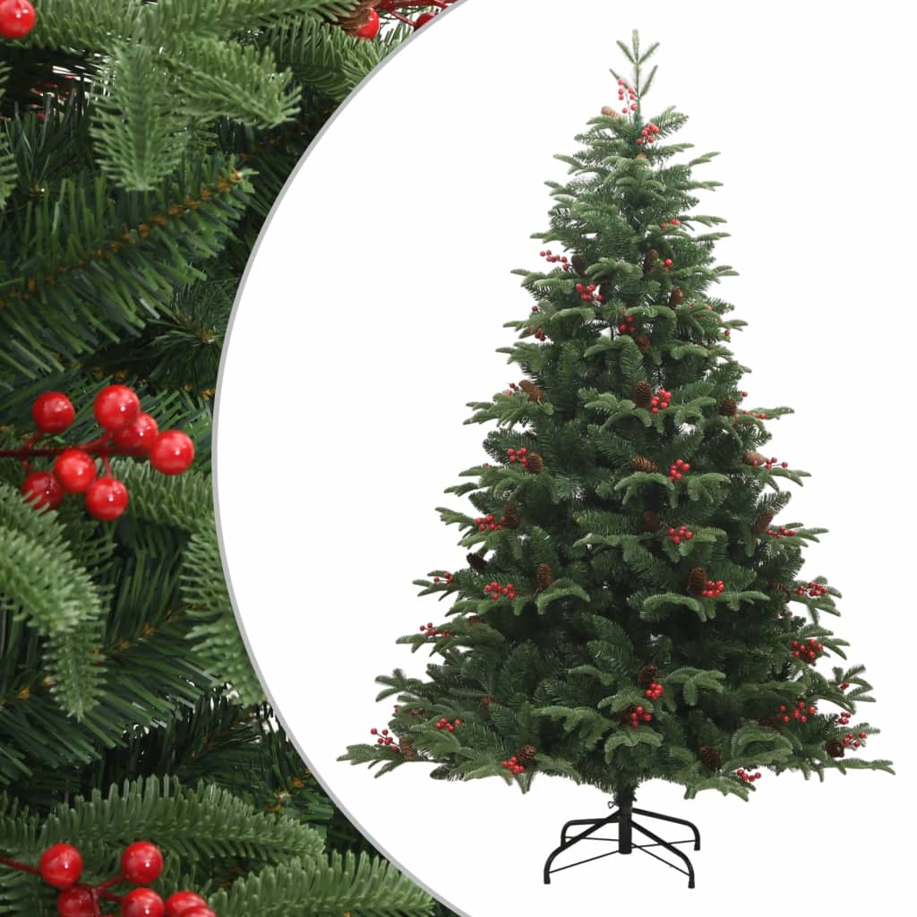 Artificial Christmas Tree LEDs Stand Green Basic