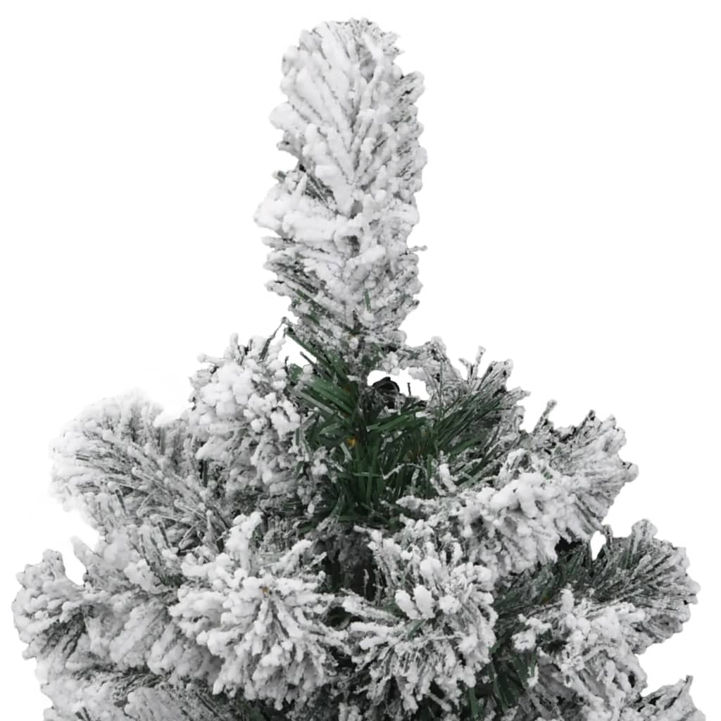 vidaXL Artificial Hinged Christmas Tree with Flocked Snow 120 cm 4
