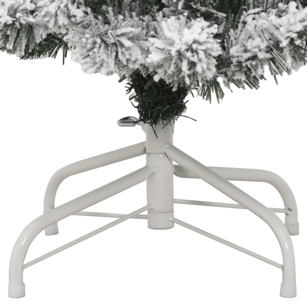 vidaXL Artificial Hinged Christmas Tree with Flocked Snow 120 cm 6