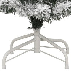 Artificial Hinged Christmas Tree Green and White 120 cm Basic