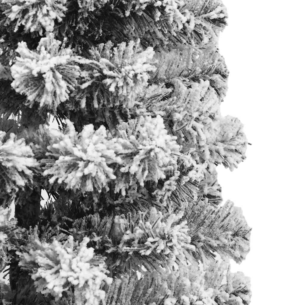 vidaXL Artificial Hinged Christmas Tree with Flocked Snow 150 cm 5