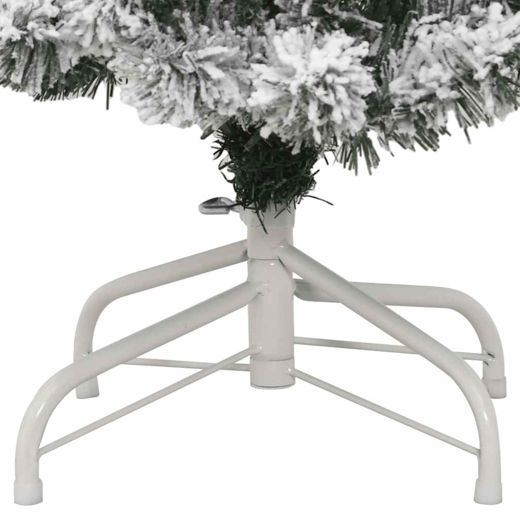 vidaXL Artificial Hinged Christmas Tree with Flocked Snow 150 cm 6