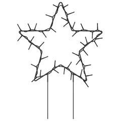 vidaXL Christmas Light Decorations with Spikes 3 pcs Star 50 LEDs 29 cm 4