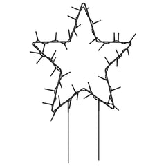 vidaXL Christmas Light Decorations with Spikes 3 pcs Star 50 LEDs 29 cm 6