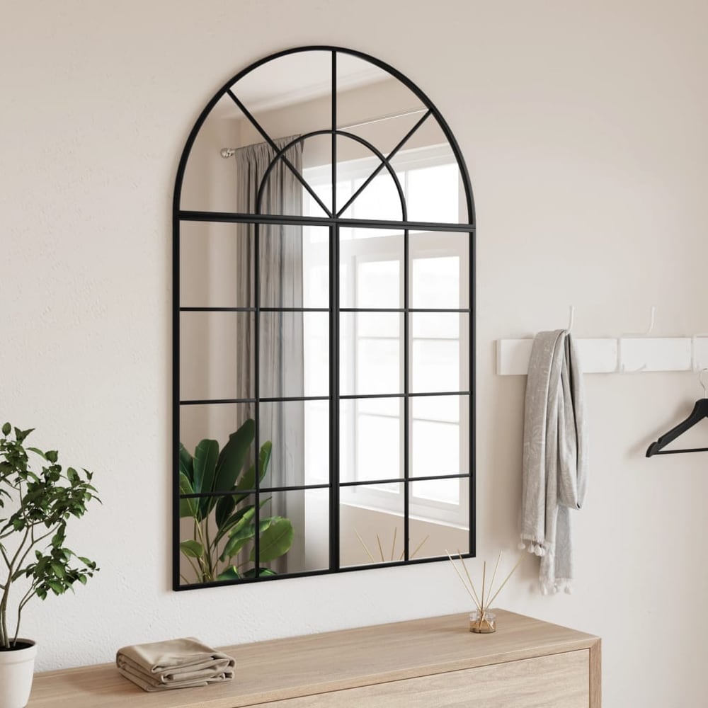 Wall Mirror Black Arch Iron 80 cm 120 cm