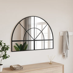 Wall Mirror Black Arch Iron 100 cm 70 cm
