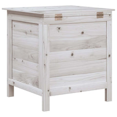 vidaXL Garden Storage Box White 50x49x56.5 cm Solid Wood Fir 6