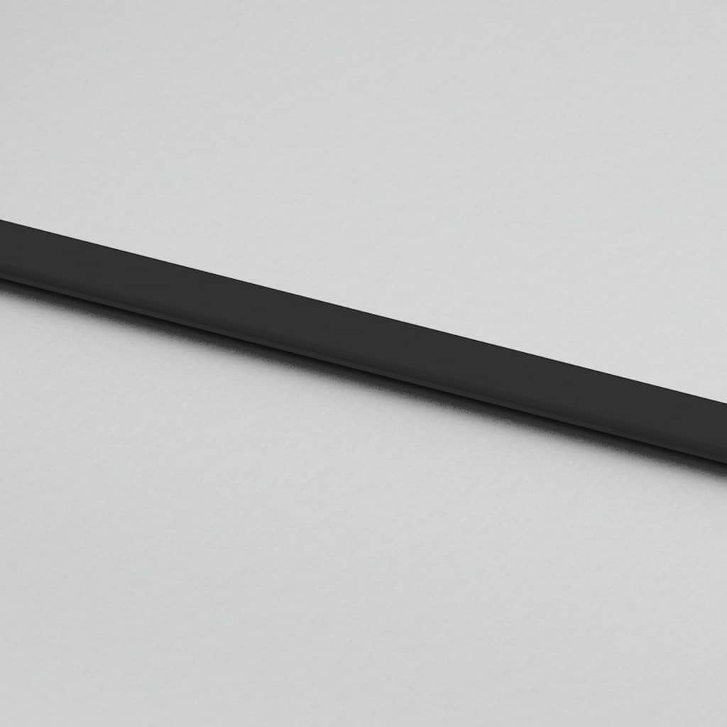Sliding Door 76x205 cm Clear ESG Glass and Aluminium Black and matt 2 horizontal bars