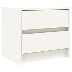 vidaXL Bedside Cabinet White 40x31x35,5 cm Solid Wood Pine 2