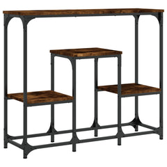 vidaXL Console Table Smoked Oak 89.5x28x76 cm Engineered Wood 6