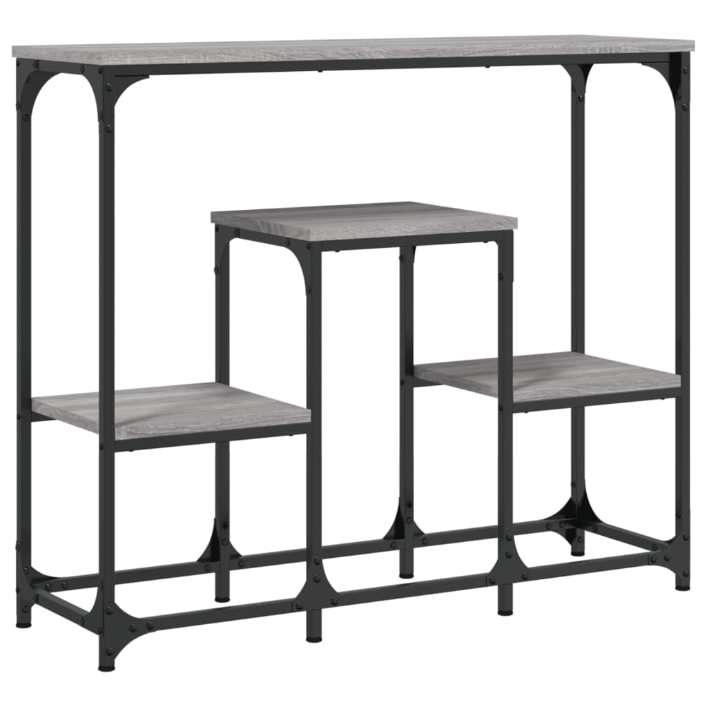vidaXL Console Table Grey Sonoma 89.5x28x76 cm Engineered Wood 2