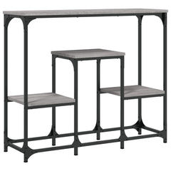 vidaXL Console Table Grey Sonoma 89.5x28x76 cm Engineered Wood 2