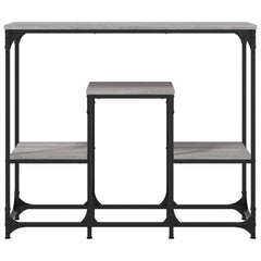 vidaXL Console Table Grey Sonoma 89.5x28x76 cm Engineered Wood 4
