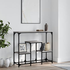 vidaXL Console Table Grey Sonoma 89.5x28x76 cm Engineered Wood 1