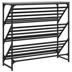 vidaXL Shoe Rack Grey Sonoma 90x30x85 cm Engineered Wood 6