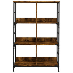 vidaXL Bookshelf Smoked Oak 78.5x33x117.5 cm Engineered Wood 4