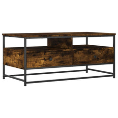 vidaXL Coffee Table Smoked Oak 100 x 51 x 45 cm 2