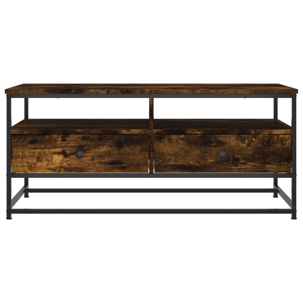 vidaXL Coffee Table Smoked Oak 100 x 51 x 45 cm 4