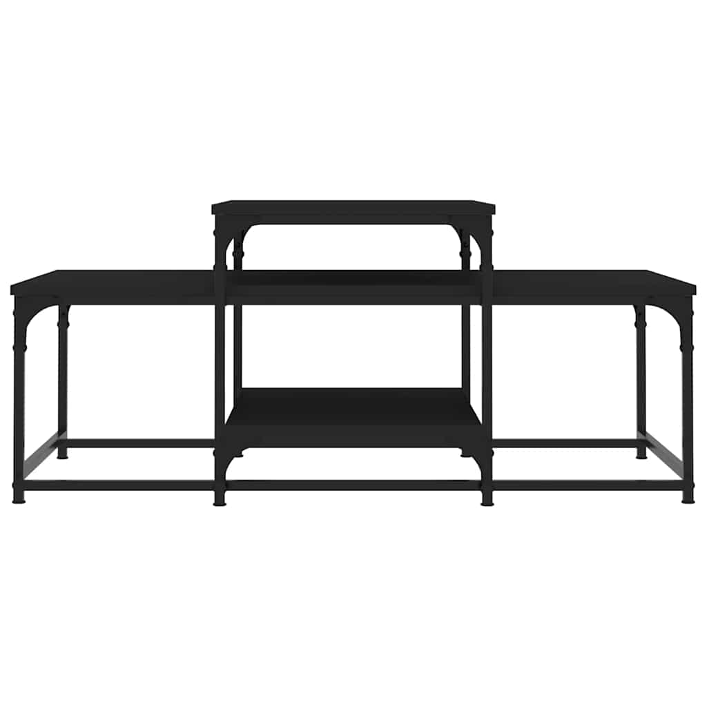 vidaXL Coffee Table Black 102x60x45 cm Engineered Wood 4