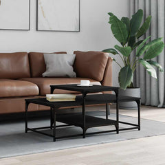 vidaXL Coffee Table Black 102x60x45 cm Engineered Wood 1